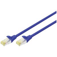 Digitus DK-1644-A-050-B-10 RJ45 Netwerkkabel, patchkabel CAT 6 S/FTP 5 m Blauw Folie afscherming, Afgeschermd 1 stuk(s)