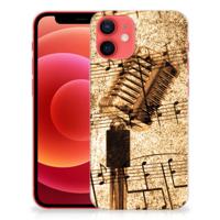 iPhone 12 Mini | Siliconen hoesje | met foto Bladmuziek