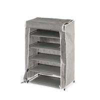 Schoenenrek Kipit Zwart Grijs Stof 50 x 32 x 88 cm
