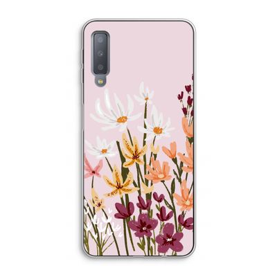 Painted wildflowers: Samsung Galaxy A7 (2018) Transparant Hoesje