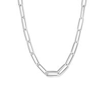 Ketting Paperclipschakel ronde buis zilver 5 mm 45 cm