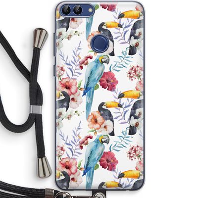 Bloemen tukan: Huawei P Smart (2018) Transparant Hoesje met koord