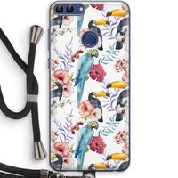Bloemen tukan: Huawei P Smart (2018) Transparant Hoesje met koord