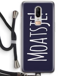 Moatsje!: OnePlus 6 Transparant Hoesje met koord