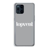 Topvent Grijs Wit: Oppo Find X3 Transparant Hoesje