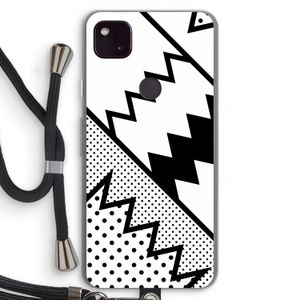 Pop Art #5: Pixel 4a 5G Transparant Hoesje met koord