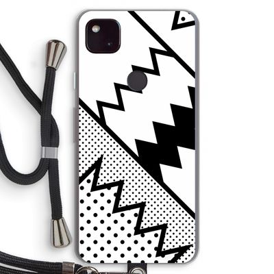 Pop Art #5: Pixel 4a 5G Transparant Hoesje met koord
