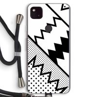Pop Art #5: Pixel 4a 5G Transparant Hoesje met koord