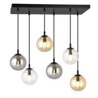 NADUVI Collection Glazen hanglamp eetkamer Cosmo 6-lichts