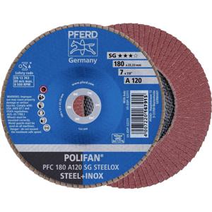 PFERD 67712185 PFC 180 A 120 SG STEELOX Lamellenschijf Diameter 180 mm Boordiameter 22.23 mm RVS, Staal 10 stuk(s)