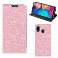 Samsung Galaxy A30 Smart Cover White Flowers - thumbnail