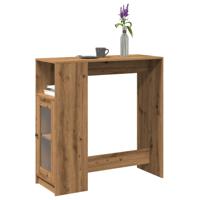 Bartafel met rekken 101x40x103,5 cm hout artisanaal eikenkleur