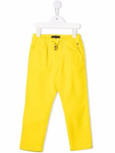 Tommy Hilfiger Junior pantalon en velours côtelé à lien de resserrage - Jaune