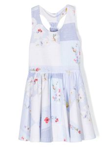 Lapin House robe en coton à fleurs - Bleu