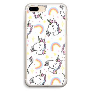 Rainbow Unicorn: iPhone 7 Plus Transparant Hoesje