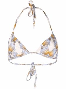 Tory Burch haut de bikini à imprimé perroquet - Tons neutres