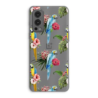 Kleurrijke papegaaien: OnePlus Nord 2 5G Transparant Hoesje