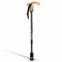 Wandelstok met kurken handvat | Flexifoot | Schokabsorberend | Zwart | PR30049-BK
