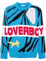 Charles Jeffrey Loverboy pull Loverboy en maille intarsia - Bleu - thumbnail