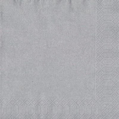 20x Zilveren servetten 33 x 33 cm