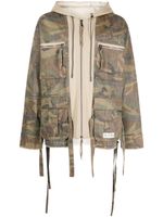 Mostly Heard Rarely Seen veste zippée M65 à motif camouflage - Vert - thumbnail