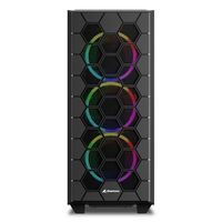 Sharkoon RGB HEX tower behuizing 2x USB-A | 1x USB-C | RGB | Tempered Glass - thumbnail