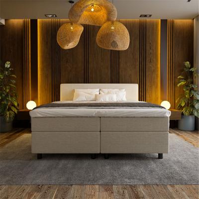 2-Persoons Boxspring Hotel Suite - Beige 140x200 cm - Pocketvering - Inclusief Topper - Dekbed-Discounter.nl