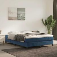 Pocketveringmatras medium 140x210x20 cm fluweel donkerblauw