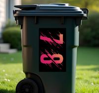 Container sticker Nummers met vloeibare flash drop