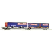 Roco 6600113 H0 dubbeltasje-gelede wagon T3000e van de Hupac