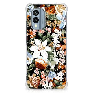 Case voor Nokia X30 Dark Flowers