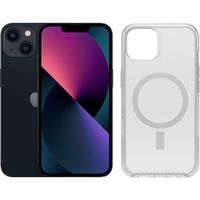 Apple iPhone 13 mini 128GB Zwart + OtterBox Symmetry Clear Back Cover Transparant - thumbnail