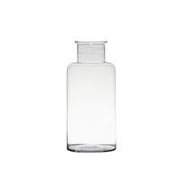 Transparante home-basics vaas/vazen van glas 35 x 16 cm   -