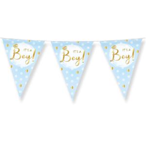 Geboorte vlaggenlijn jongen Its a boy - 10 meter - blauw - babyshower/gender reveal - vlaggetjes