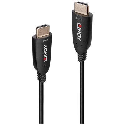 LINDY 38514 HDMI-kabel HDMI Aansluitkabel HDMI-A-stekker 40.00 m Zwart 8K UHD