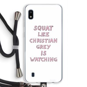 Christian Grey: Samsung Galaxy A10 Transparant Hoesje met koord