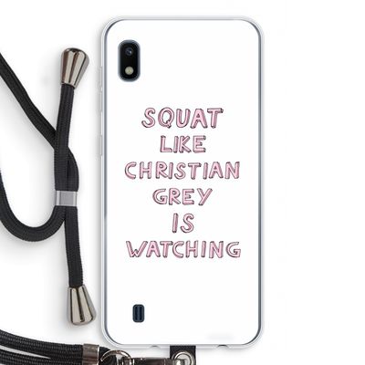 Christian Grey: Samsung Galaxy A10 Transparant Hoesje met koord