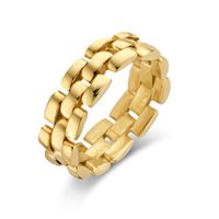 Ring Schakelmotief geelgoud 6 mm