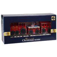 Kerstdorp kersttrein - sneeuwpop - met bewegende led lampjes - LED verlichting - 39 cm Kerstdorp kersttrein - sneeuwpop - met bewegende led lampjes - LED verlichting - 39 cm