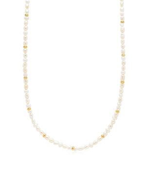 Nialaya Jewelry collier serti de petites perles - Blanc