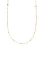 Nialaya Jewelry collier serti de petites perles - Blanc