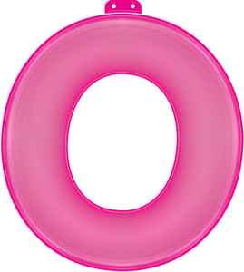 Roze opblaasbare letter O