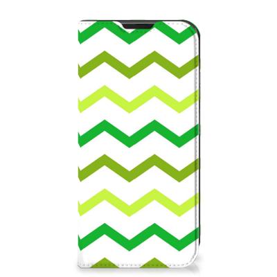 Samsung Galaxy Xcover 6 Pro | Hoesje met Magneet | Zigzag Groen
