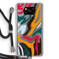 Colored Zebra: Xiaomi Poco X3 NFC Transparant Hoesje met koord