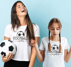 Voetbal shirt moeder en dochter