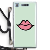 Kusje: Sony Xperia XZ1 Transparant Hoesje met koord