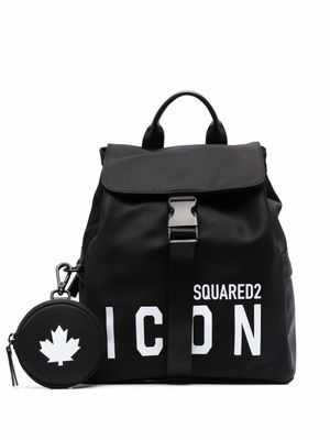 DSQUARED2 sac à dos à logo Icon imprimé - Noir
