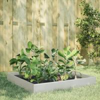 VidaXL Plantenbak verhoogd 100x100x26 cm roestvrijstaal