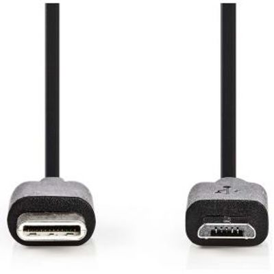 Nedis USB-Kabel 2.0 USB-C Male USB Micro-B Male 60W 480Mbps 1.00 m