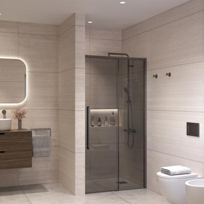 Nisdeur Sanivo Nova Soft Close 160x200 cm Gunmetal Rookglas Nano 8 mm